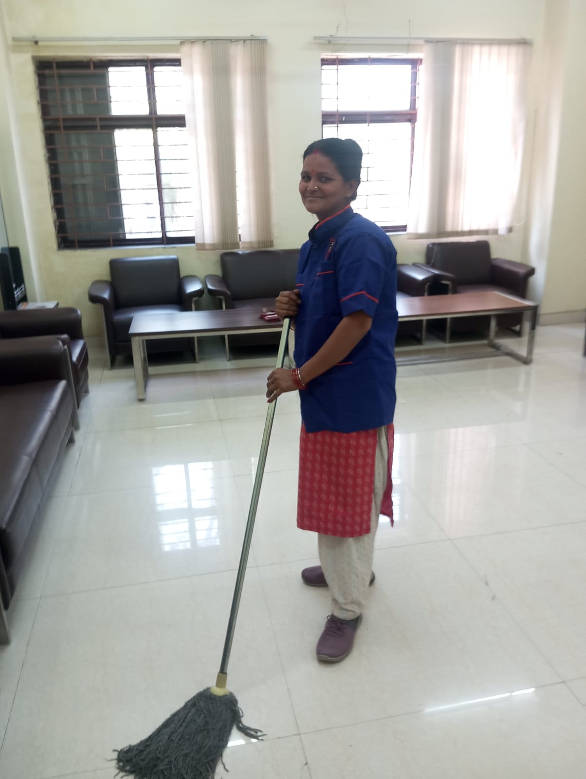 Housekeeping staff in government office